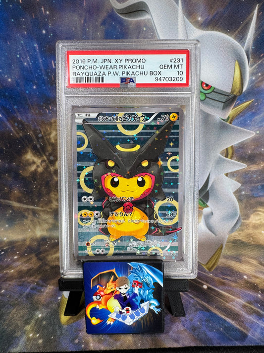 Pokémon Poncho Pikachu Shiny Rayquaza XY Promo 231 PSA10