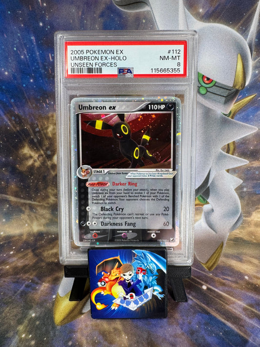 Pokemon TCG Ex Unseen Forces Umbreon EX 112/115 Holo PSA 8