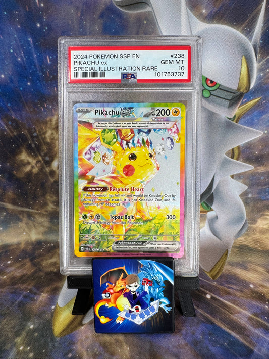 Pokemon TCG Surging Sparks Pikachu EX Special Illustration Rare 238/191 PSA10