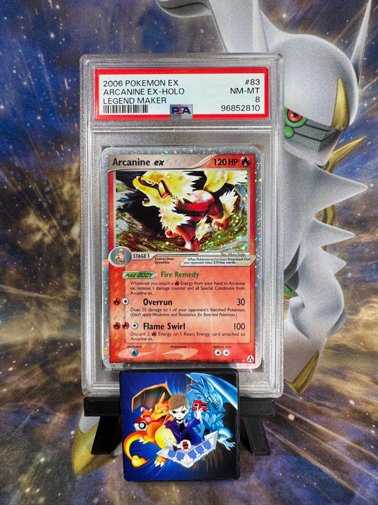 Pokemon TCG Ex Legend Maker Arcanine EX 83/92 PSA8