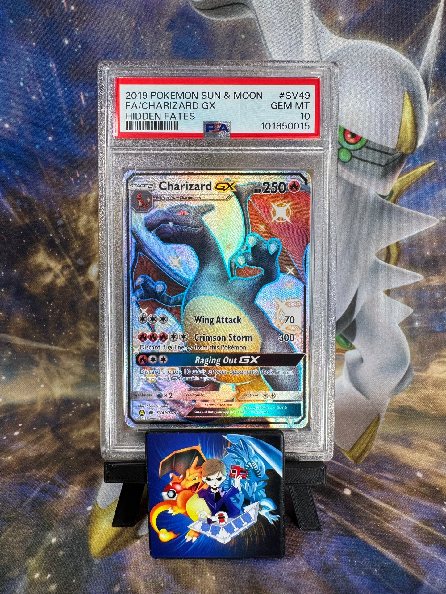 Pokémon TCG Hidden Fates Charizard GX SV49/94 Shiny PSA10
