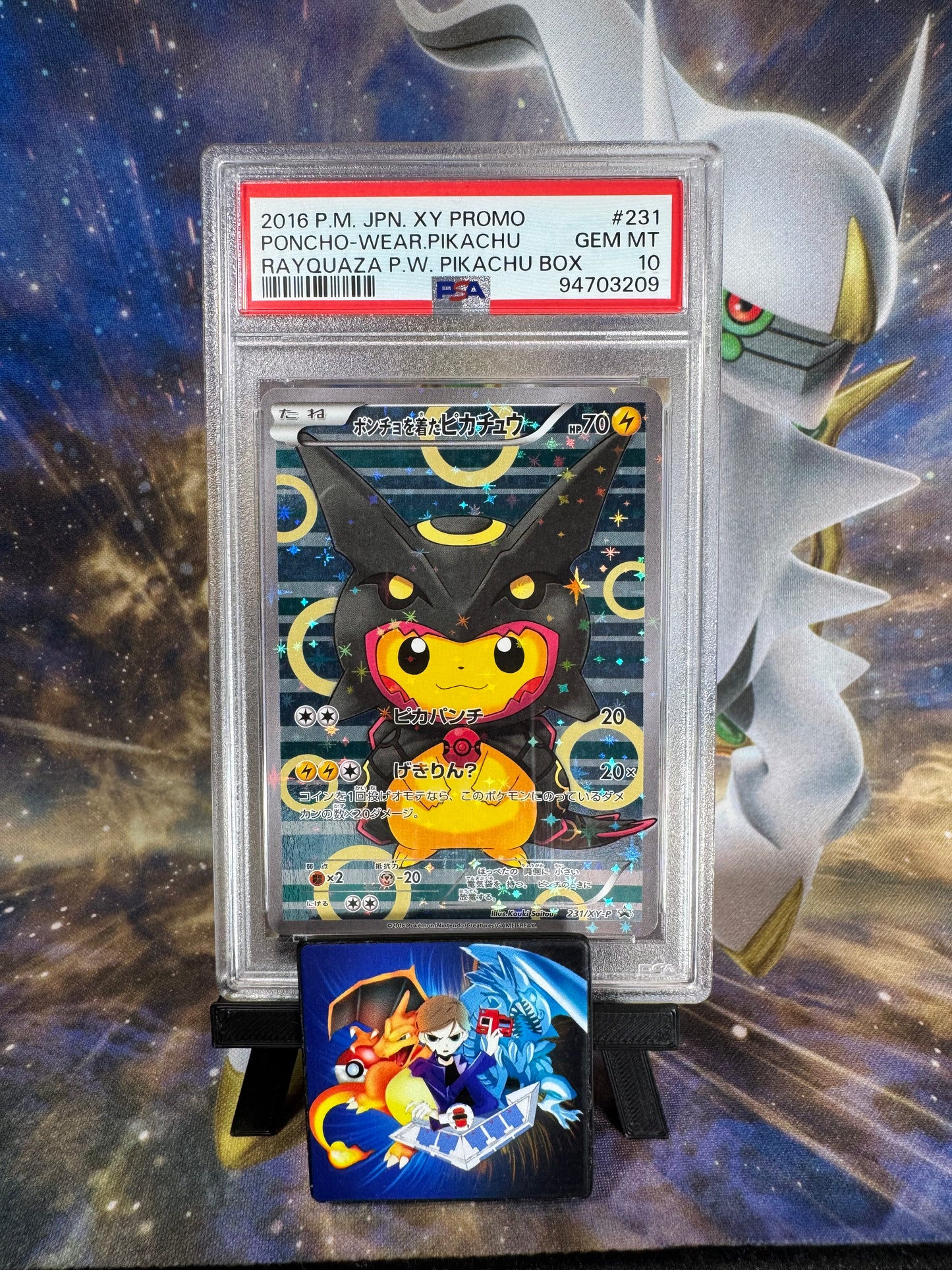 Pokémon Poncho Pikachu Shiny Rayquaza XY Promo 231 PSA10